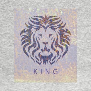 'KING' Lion Head - Purple T-Shirt